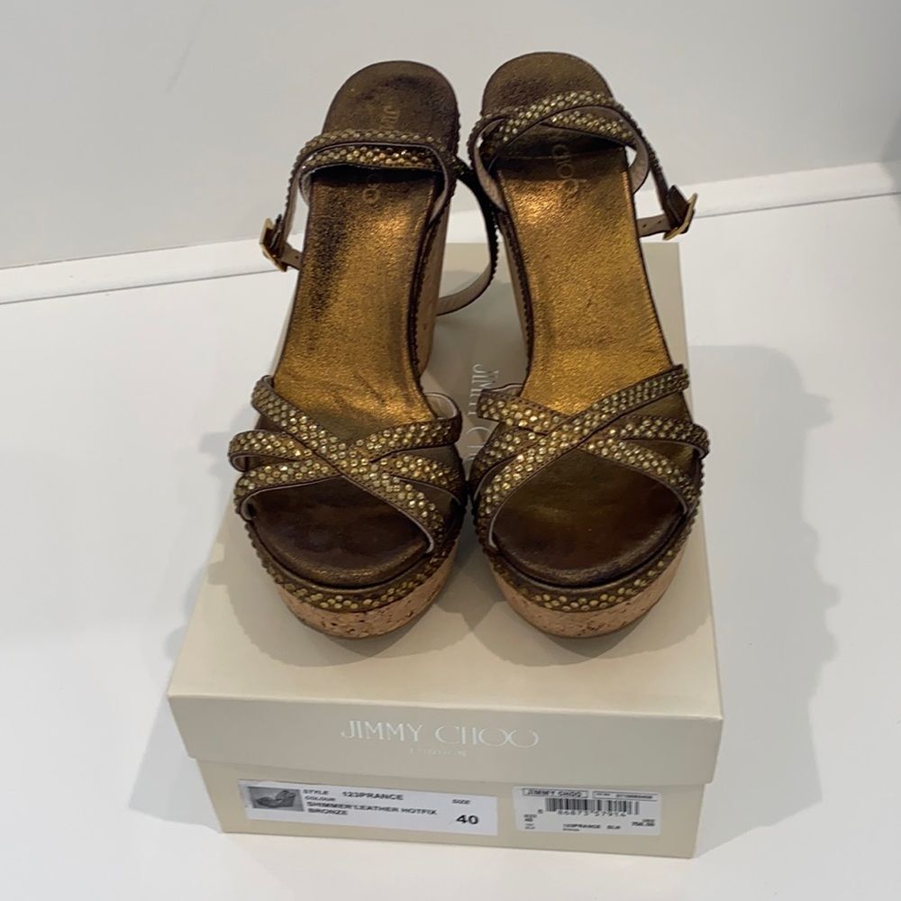 Jimmy Choo 123Prance sandal.  Color: bronze